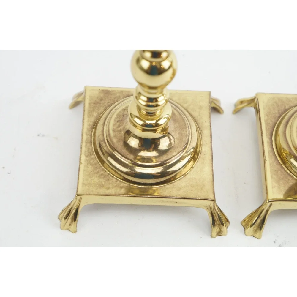 Vintage Brass Candlestick 2pc Set 5 1/2